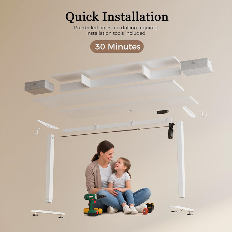 Adjustable Metal Base Computer Desk, White