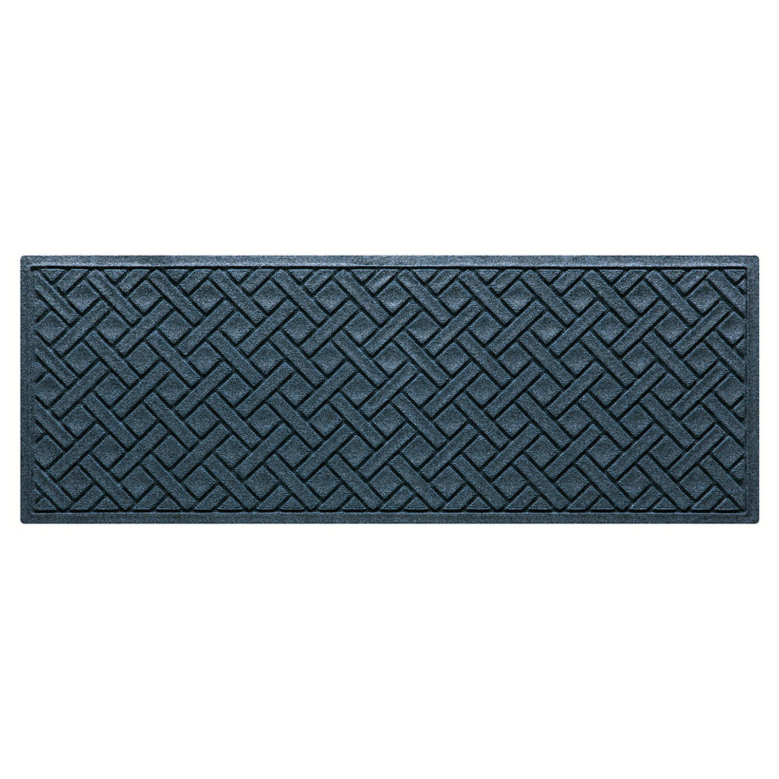 WaterHog Lattice Non-Slip Doormat, Navy, 0.375" H x 60" W x 22" D