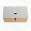 Wall Mounted Bathroom Vanity With Soft Close Doors Artificial Stone Top Without Sink