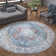 Oriental Chic Farmhouse Blue/Cream Area Rug