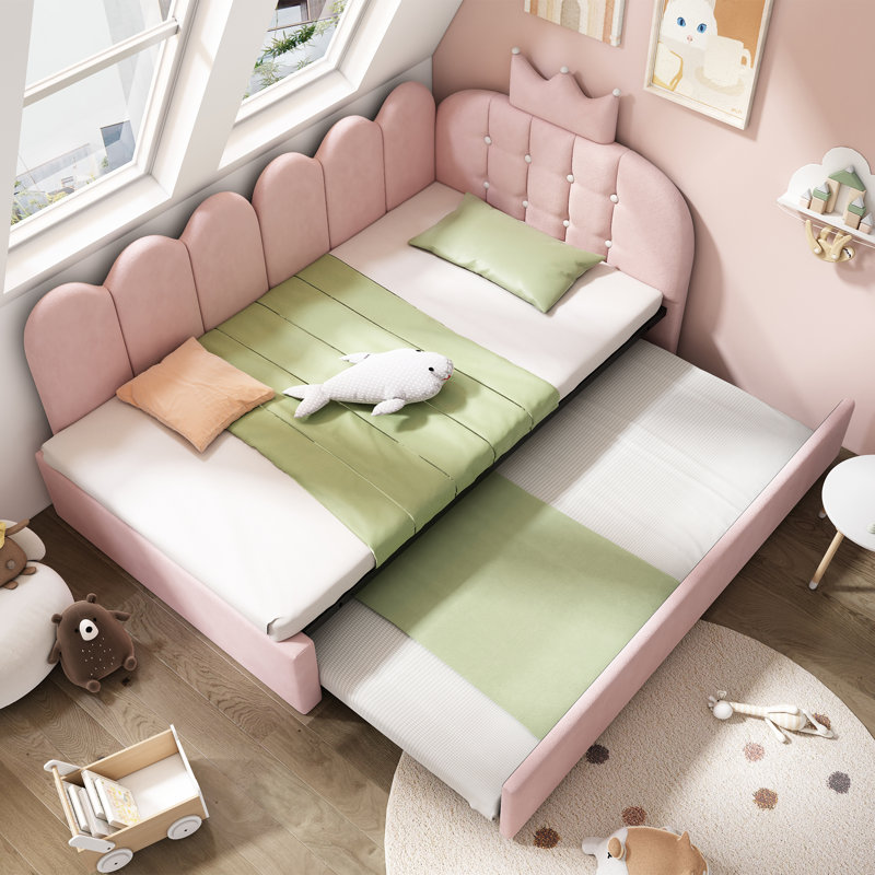 Upholstered Daybed, Pink