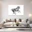 Dessin de cheval majestueux, affiche murale contemporaine élégante représentant un cheval-637857248