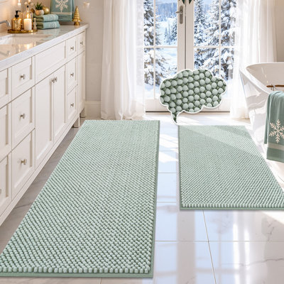 Thick Soft Absorbent Non Slip Boho Bath Mats