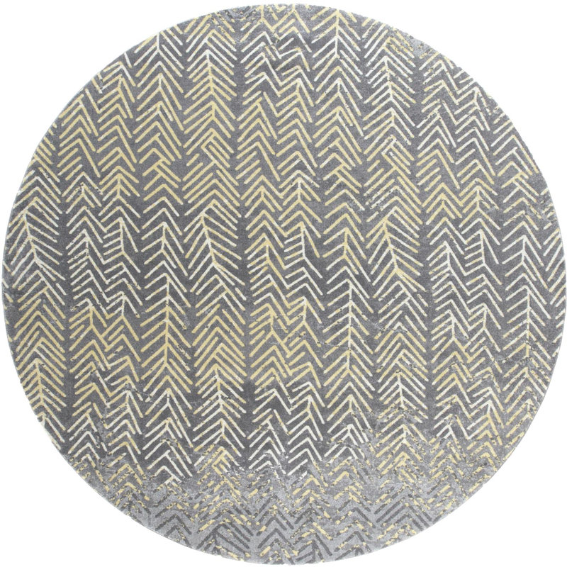 Abstract Indoor Rug, Round 8' x 8'
