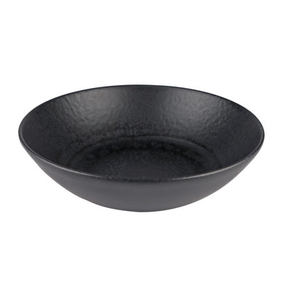 Hokku Designs Black Hammered Pasta Plate 8.5"