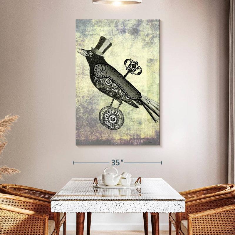 Brampt Steampunk Crow, 51" H x 34" W