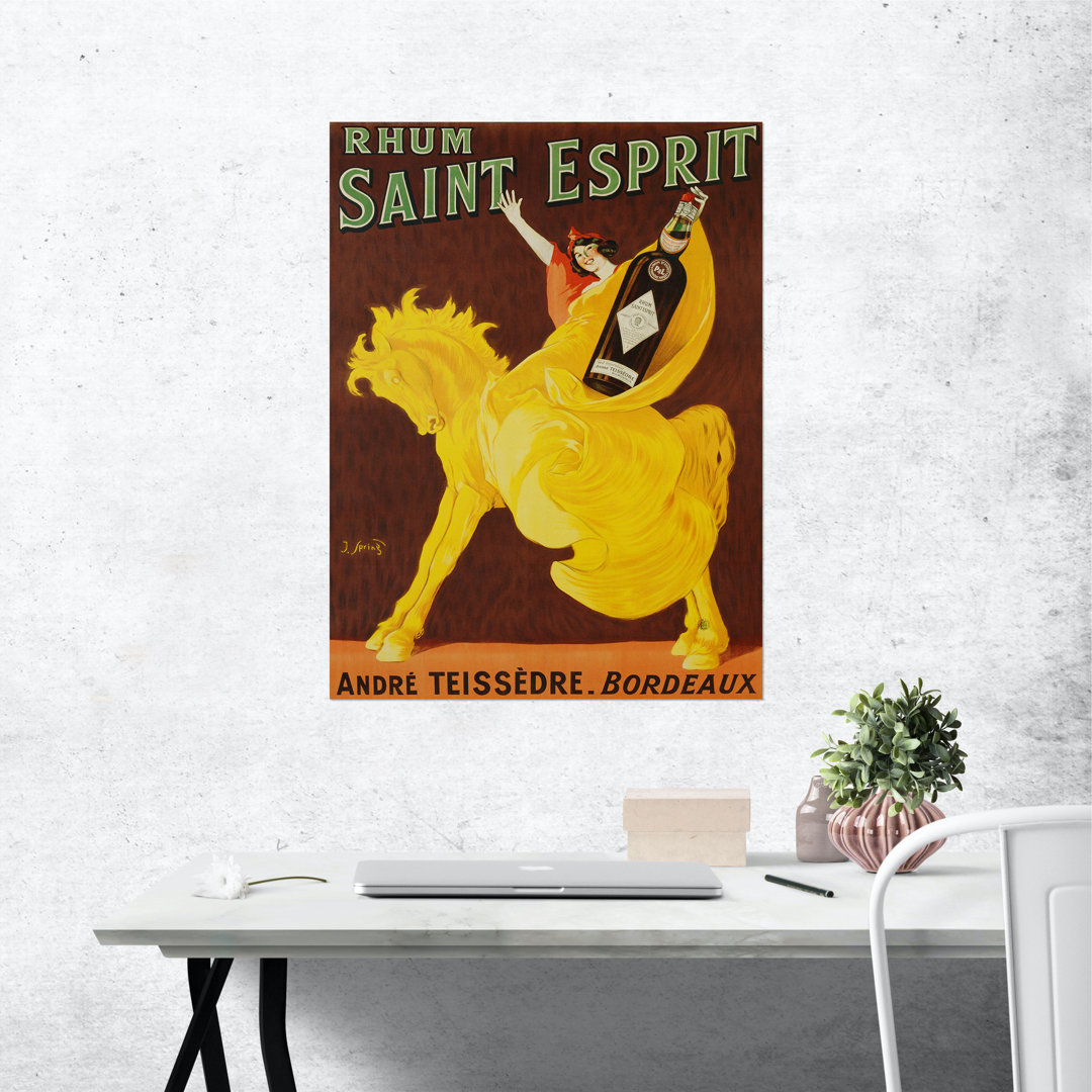 Poster Rhum Saint Esprit, 1919 von J. Spring