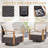 Drazen 4 - Person Patio Furniture Set With Fire Pit Table, All-Weather Wicker Outdoor Conversation Set With Chair And Thick Cushions-1541070969-1541070962-1541070961