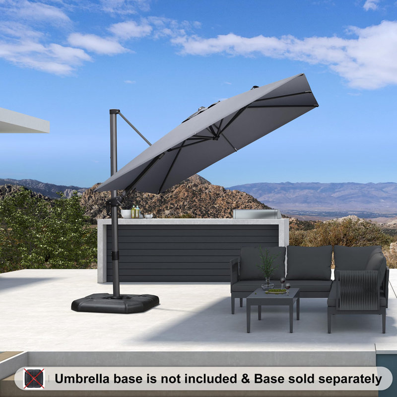 274cm Cantilever Parasol, Light Grey