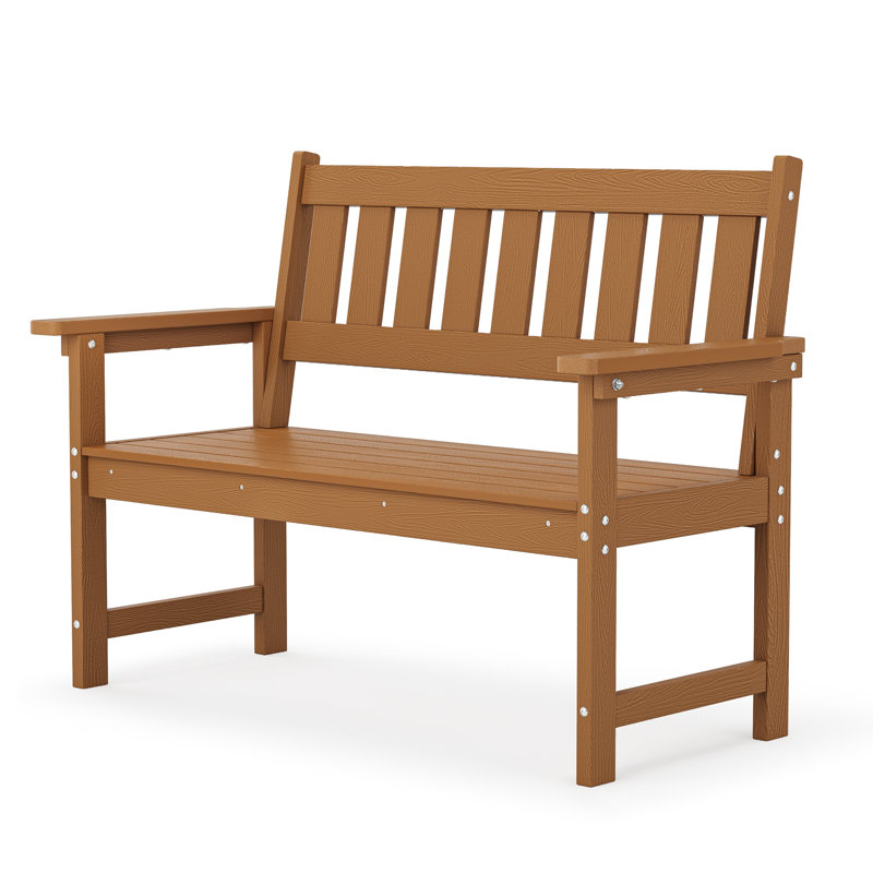 Banc de jardin en aluminium Luria, Brun