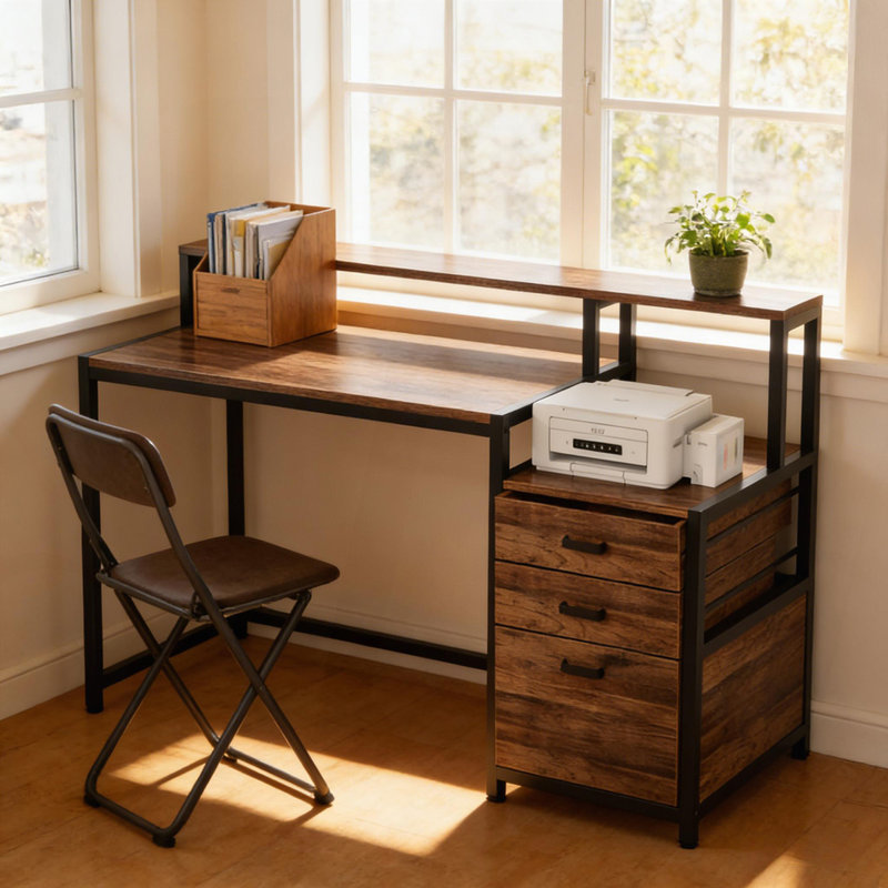 Bureau, bureau d'ordinateur spacieux, bureau d'écriture