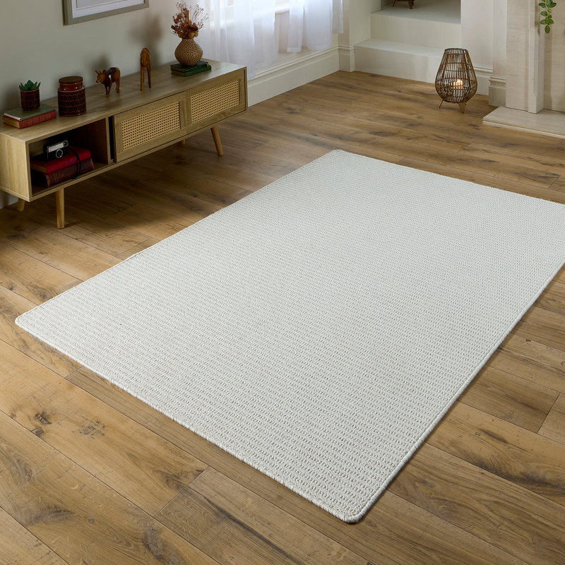 My Mat Sculptured Washable Waffle Texture Ivory, Rectangle 80 x 120cm