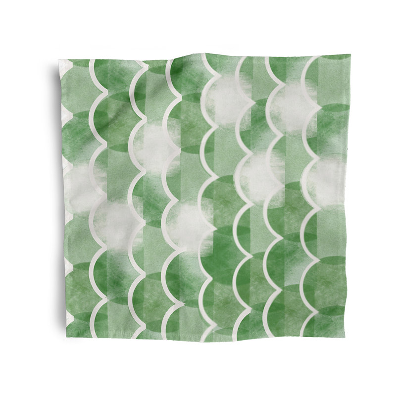 Lapides Polyester Abstract Square Napkin, Green