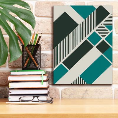 Art mural sur toile Epic Graffiti «Geometric Teal» par Andreas Magnusson