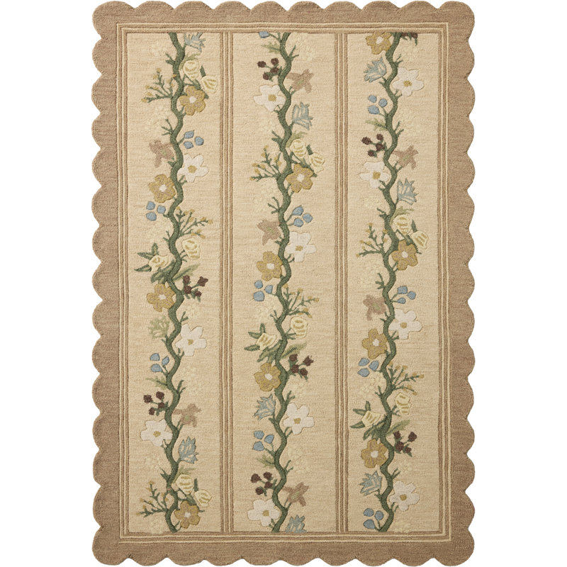 Rifle Paper Company x Loloi Thistle Neutral / Multi  Area Rug, Rectangle 7'9" x 9'9",  Neutral/Multicolor 