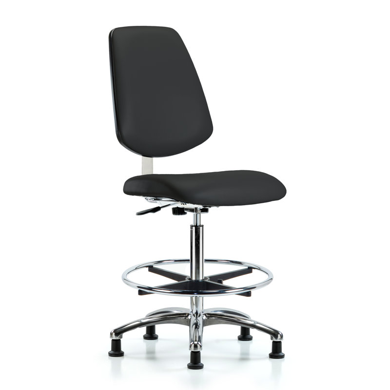 Chaise de dessin Kendal, Noir, Patins