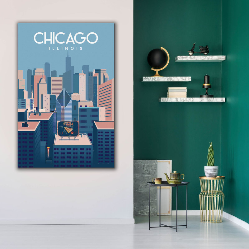 "Epic Graffiti" Chicago Illinois "par Omar Escalante, art mural sur toile, H 60 po x l 40 po