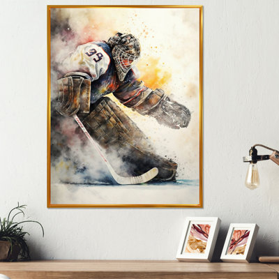 Hockey Gardien pendant le jeu VII - Peinture sur toile