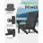 Outdoor Adirondack Chair Weather-Resistant HDPE Foldable Fire Pit Chairs With Cup Holder-111030215