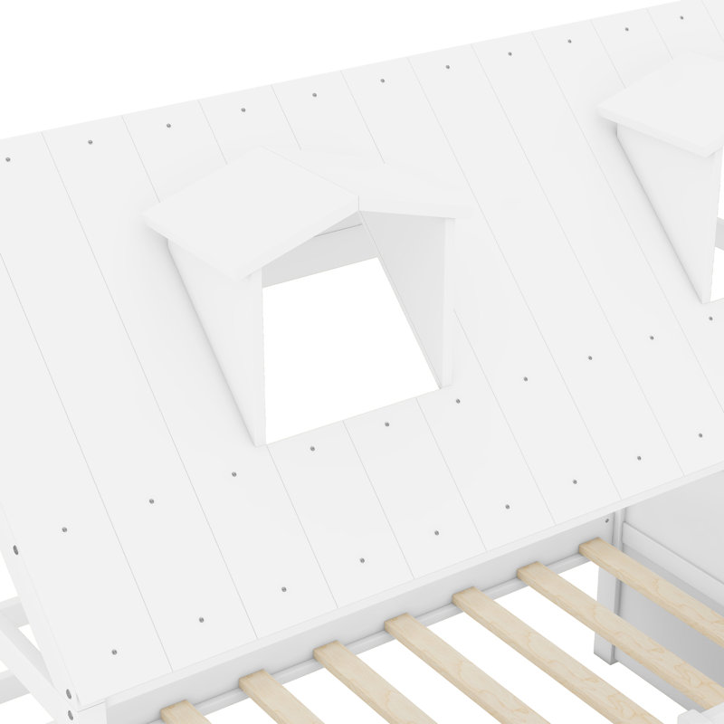 Lits simples en bois fantaisistes avec rangement pour maisons modernes
