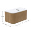 Meuble-lavabo simple 34 po avec plateau en marbre Vireo-1492476399-1492476386