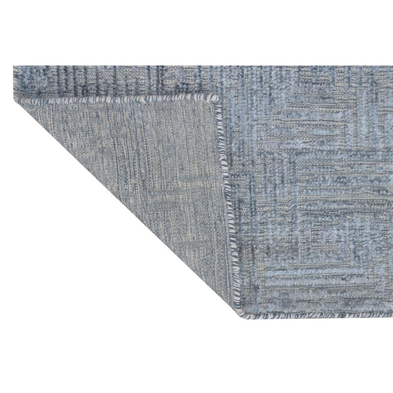 Tapis bleu foncé noué à la main, Rectangle 6 pi x 9 pi