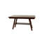 Table de salle à manger rectangulaire à hauteur de comptoir, en noyer foncé, fabriquée en bois d'hévéa, structure rectangulaire-978083811