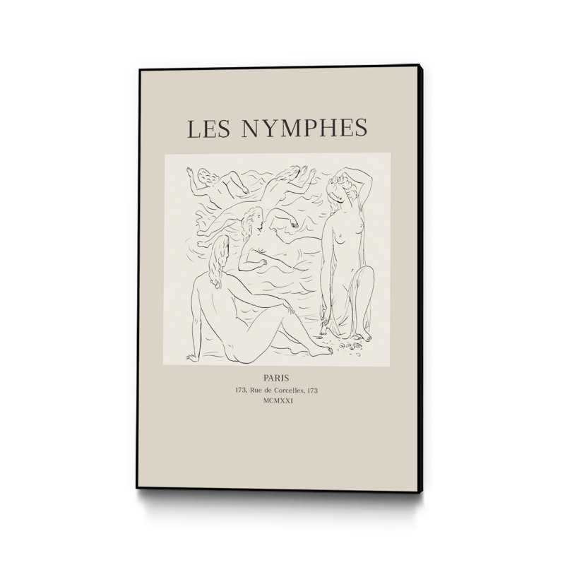 Les Nymphes Ii' Framed Canvas