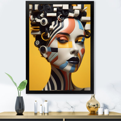 Modèle futuriste africain-américain sur toile