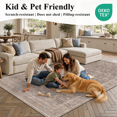 Tapis rétro à poils courts Boho