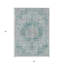 Tapis extérieur lavable à motif de médaillon floral bleu sarcelle 5 pi x 8 pi
