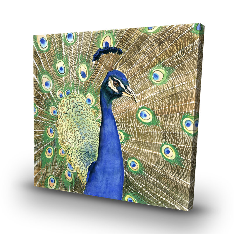 Peacock - 32"x32" art on canvas