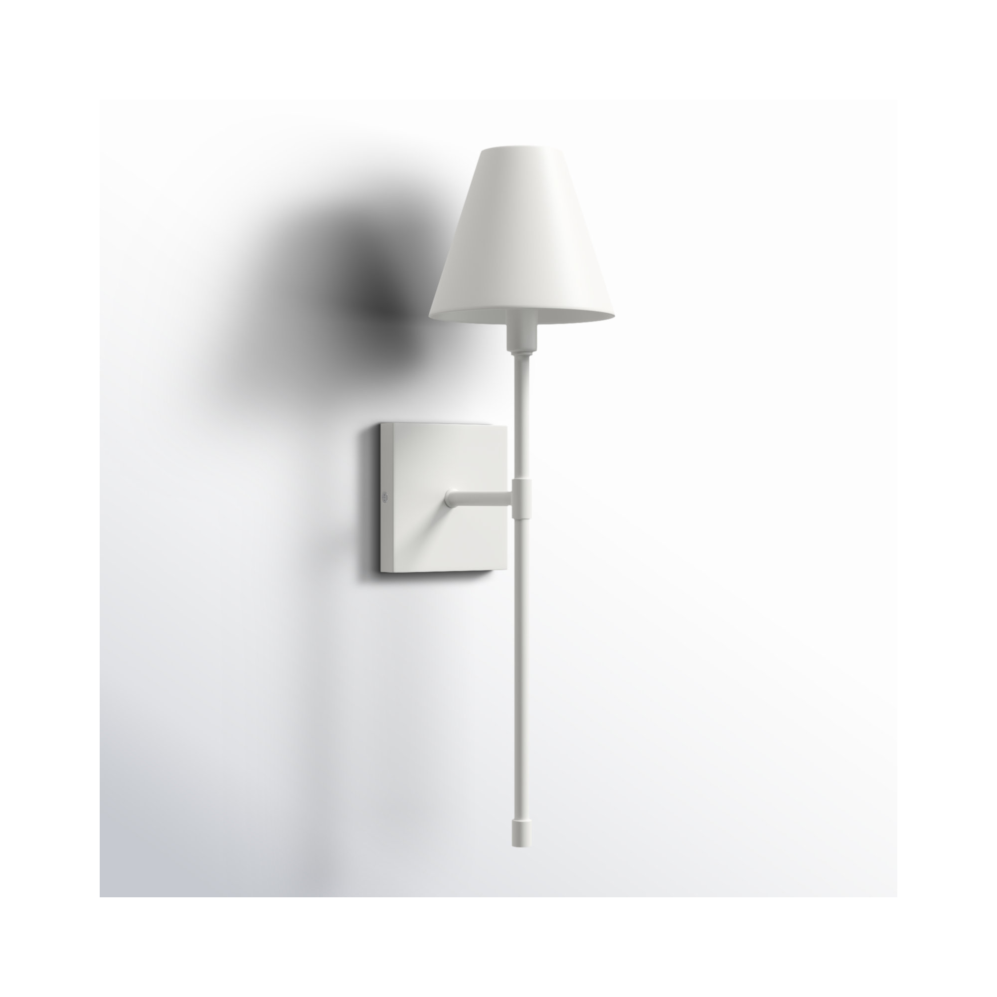 Avonia 1-Light Steel Hardwired Wall Sconce, White