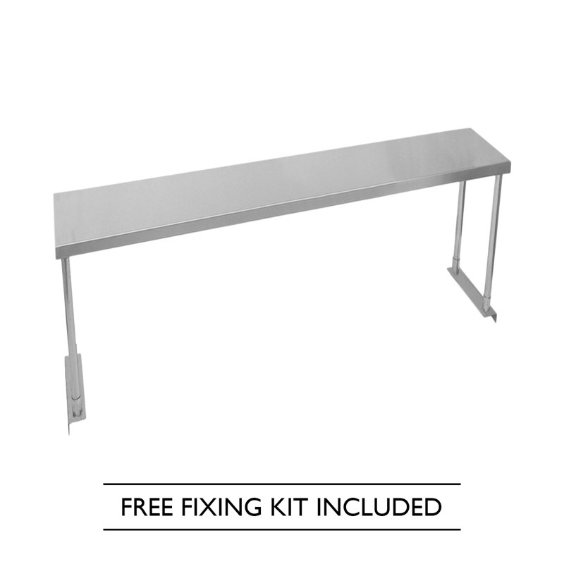 Penelope Stainless Steel Shelving Unit, 45cm H x 150cm W x 30cm D