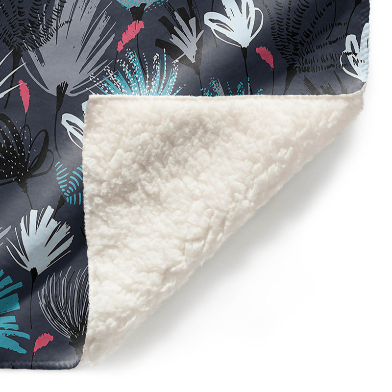 Couverture fleurs , 68 po x 80 po
