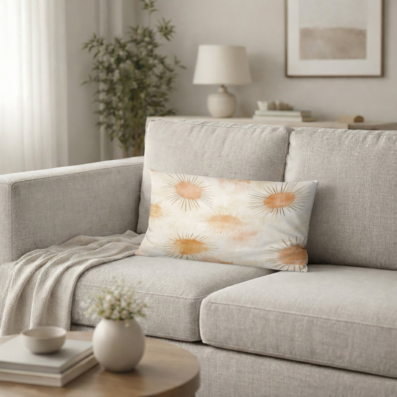 Coussin Starburst - coussin contemporain Boho Boho Sun, H 12 po x l 20 po