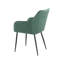 48.5cm H Velvet Upholstered Metal Side Chair-726720686