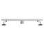 Drain de douche linéaire FINE FIXTURES, grille à fentes de 24 pouces, acier inoxydable 304 de calibre 10, sortie centrale, drainage rapide, crépine incluse-126702985