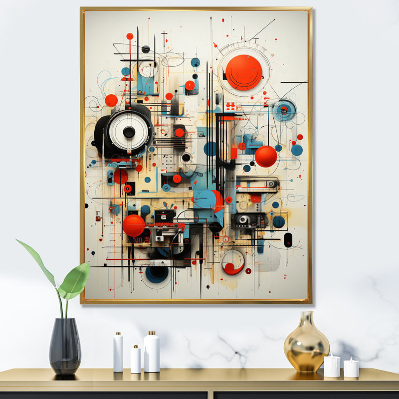 «Zaxon Dadaism Absurd Connections», œuvre d'art - reproduction, 20" H x 12" W, Cadre flottant doré