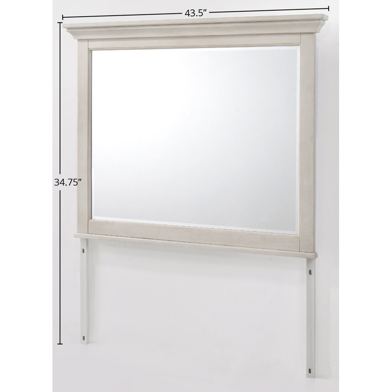 Jacon Landscape Mirror, Rustic White