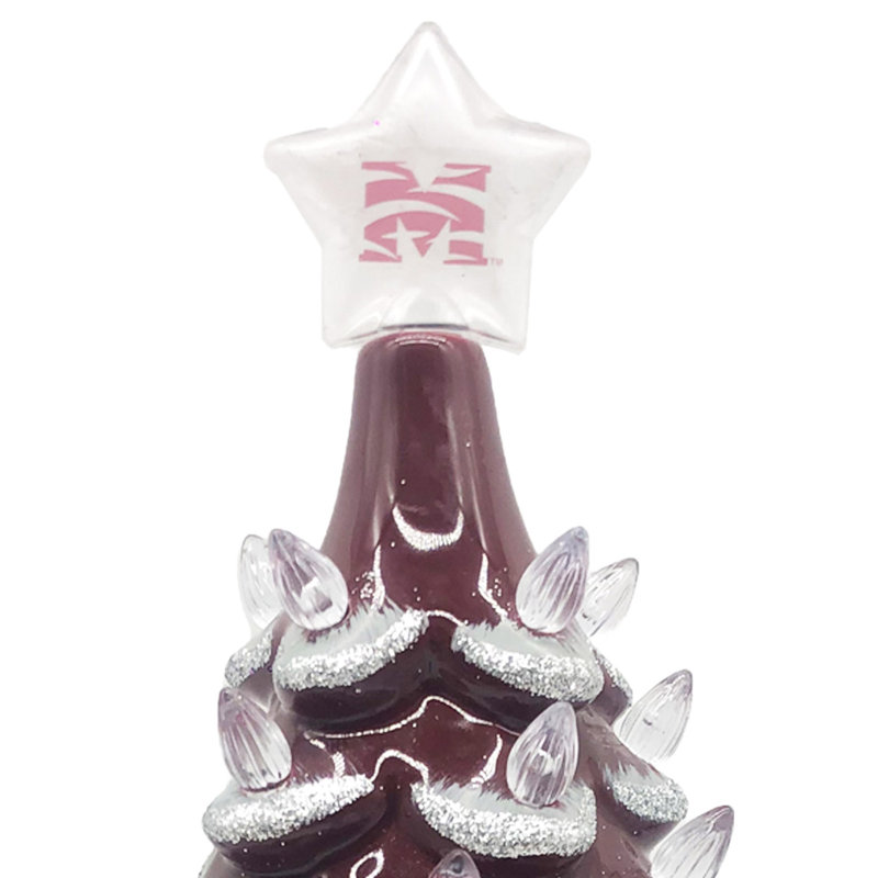 Arbre en céramique NCAA College Spirit, Maroon Tigers de Morehouse