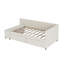 Lit plateforme simple tapissier en forme de L avec rangement et tiroirs-874754818