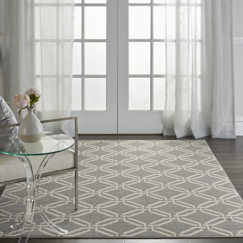 Tapis gris Sheron Eclectic Bohemian, Rectangle 4 pi x 6 pi