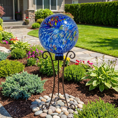 Newsome Artistic 10" Glass Outdoor Gazing Globe - Green