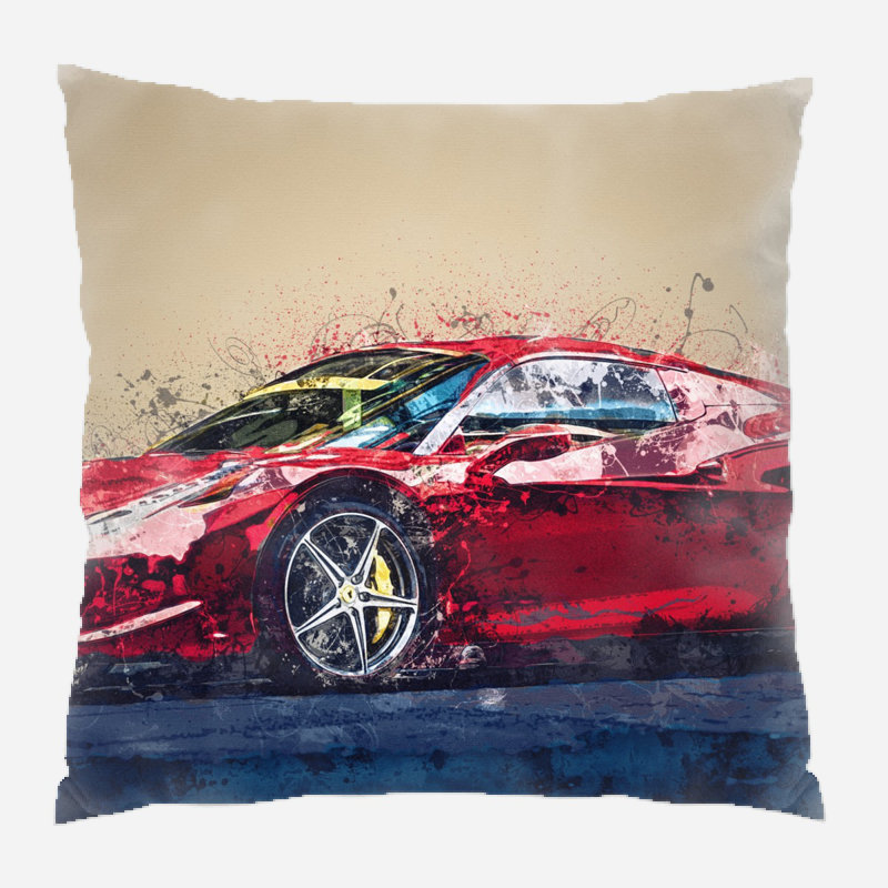 Coussin ferrari Darcie, Microsuède, Intérieur