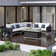 Sameko 7 - Person Patio Conversation Sets with Sunbrella® Cushions