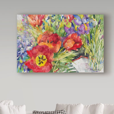 Mattox 'At Their Peak' Watercolor Painting Print on Wrapped Canvas