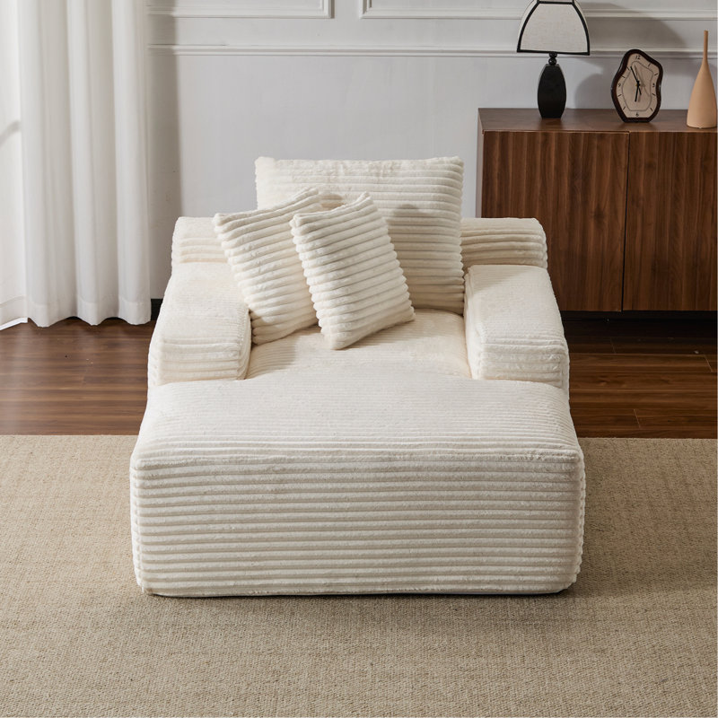 Méridienne surdimensionnée surdimensionnée Cozy Cloud Couch, Blanc