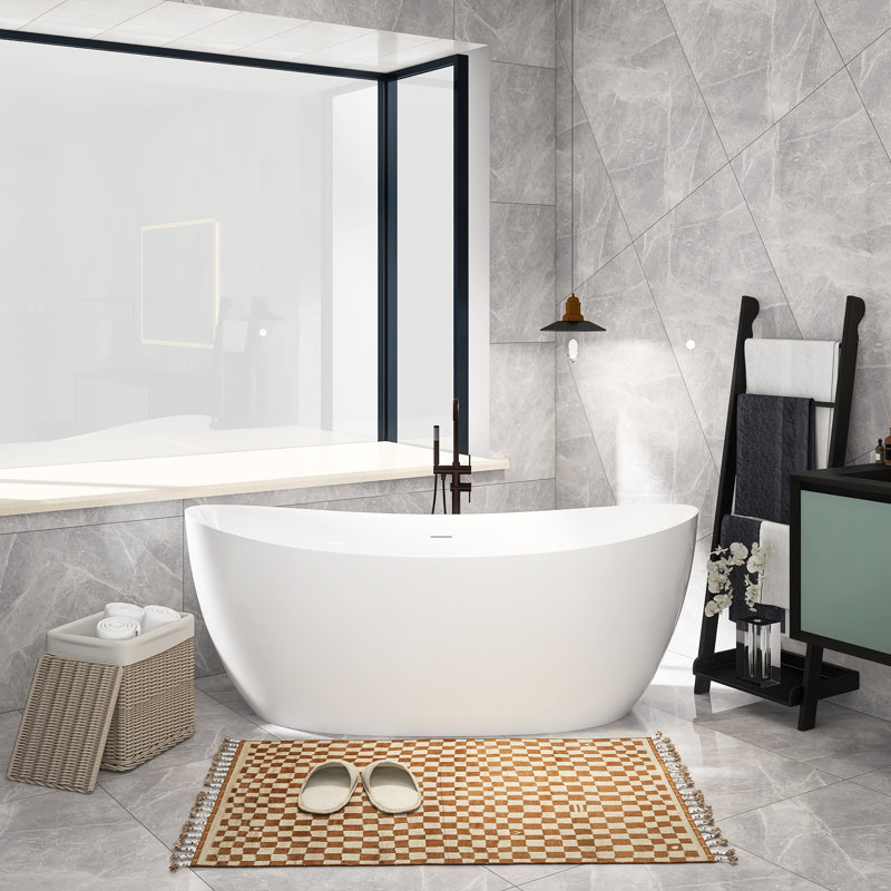 69'' x 32.68'' Soaking Acrylic Bathtub