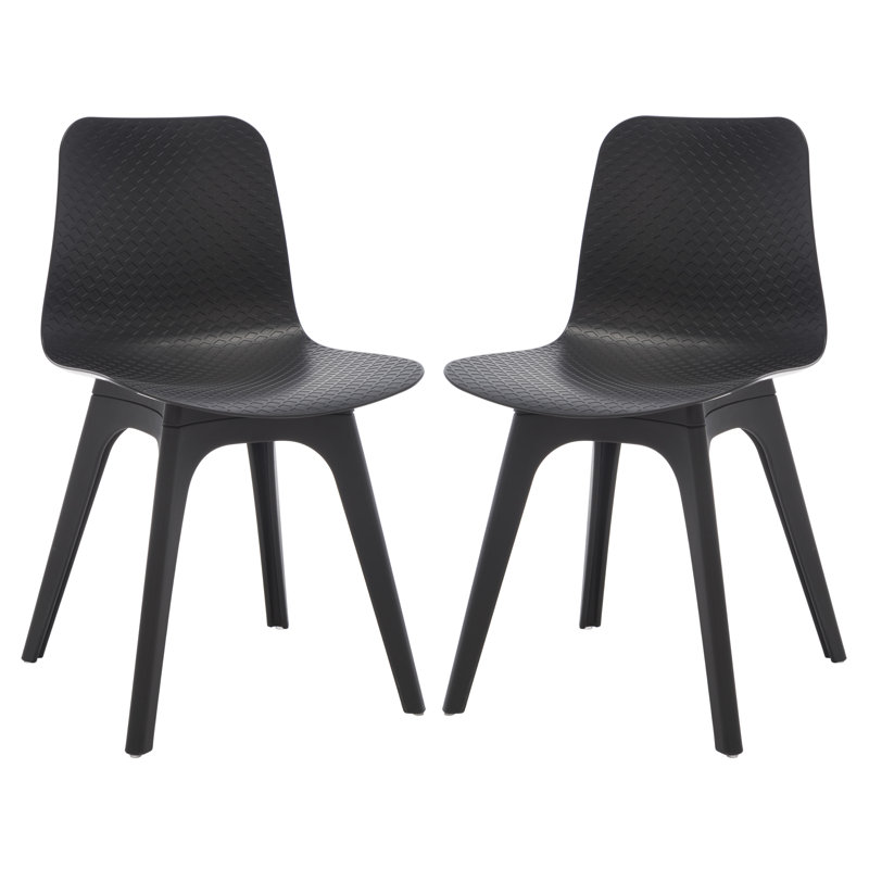 Chaise en plastique moulé Brin, Noir